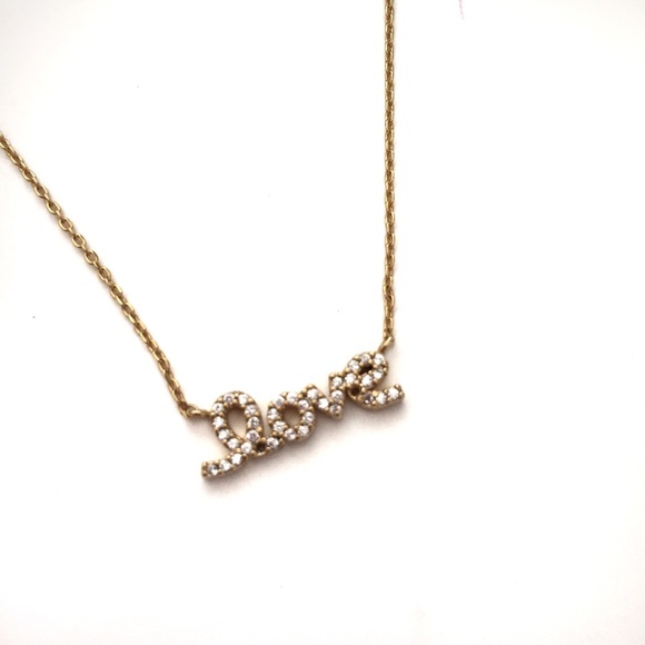 NWOT LOVE GOLD NECKLACE - Picture 2 of 6